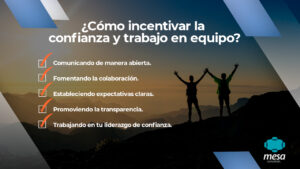 confianza y trabajo en equipo